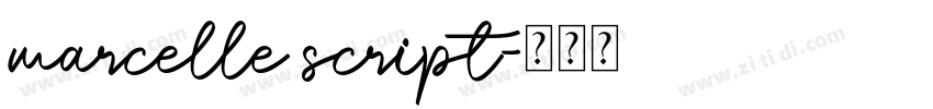 marcelle script字体转换